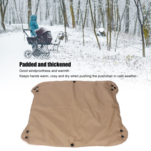 Gold Color Pushchair Hand Muffs Keep Warm Waterproof Windproof Thicker 2