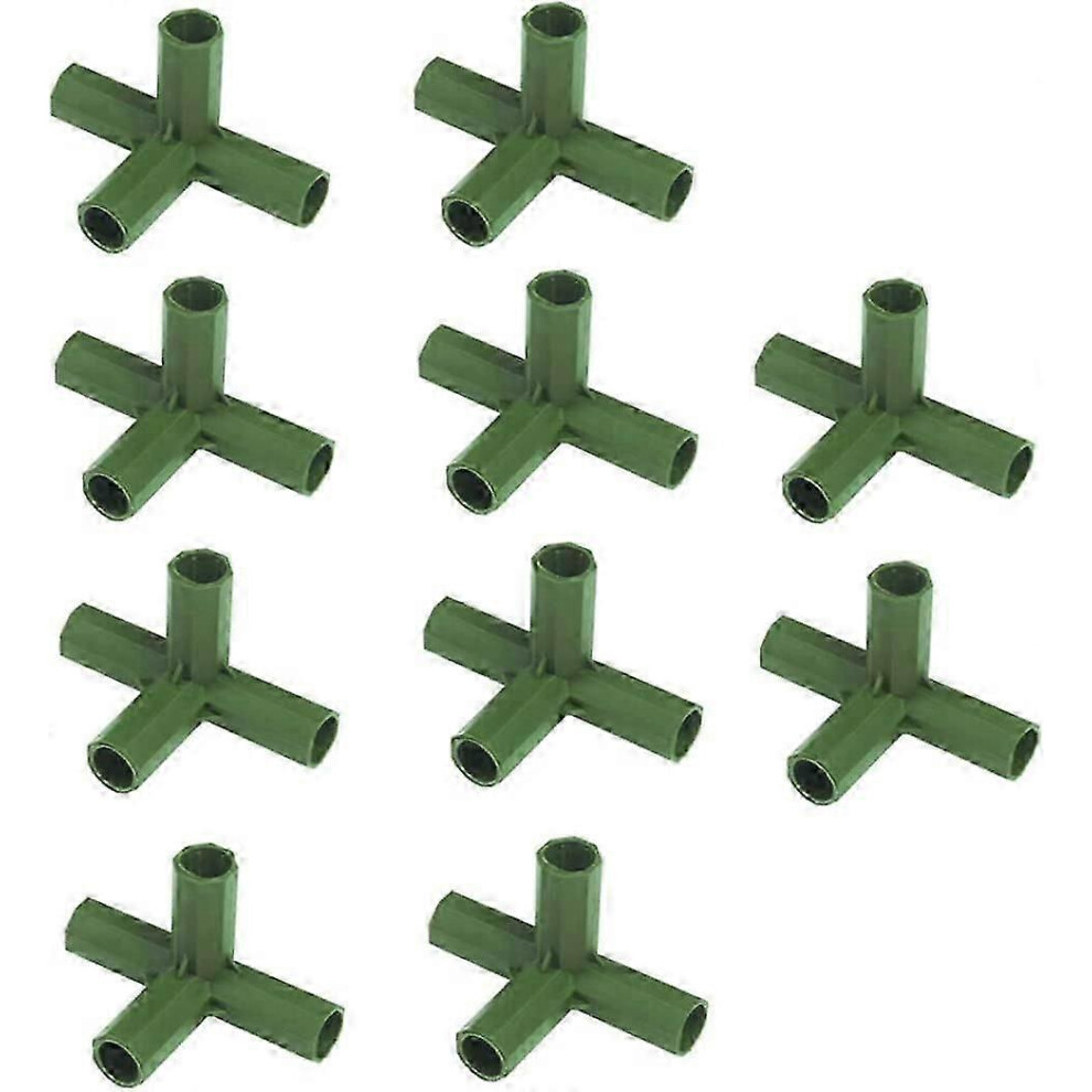 Greenhouse frame connector, greenhouse frame furniture connectors, 10 pieces garden frame connecting accessories 16 mm stable support for greenhouse