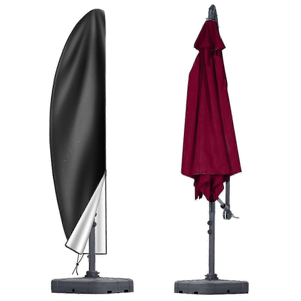 Waterproof cantilever parasol cover, suitable for large outdoor parasols of 2.5m, 2.7m, 3m and 4m, made of UV-resistant 210D Oxford fabric