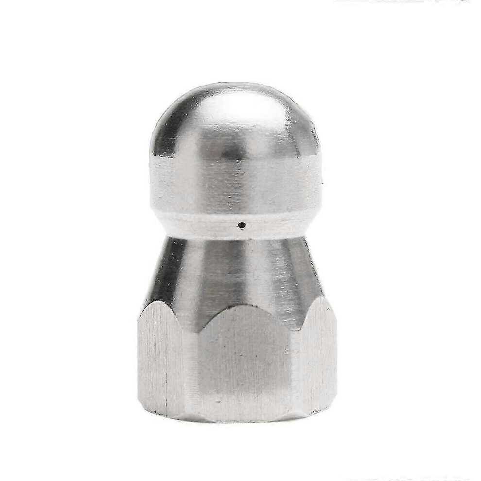 Rotating cleaning nozzle for high-pressure cleaner for dredging sewer pipes, silver