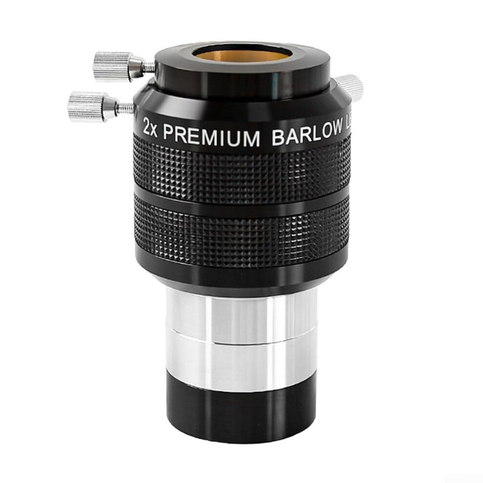 2X Barlow Eyepiece For Astronomy Telescopes, Aluminum Body With Enhanced Coatings, 1.25-Inch Barrel 9084446654769
