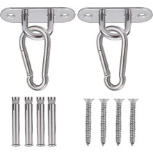 Set of 2 heavy-duty SUS304 stainless steel ceiling hooks for concrete, wood, hammock, hanging chair, punching bag, C load