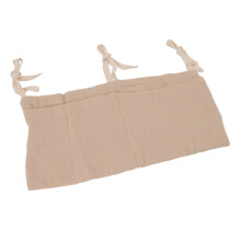 Baby Bed Storage Hanging Bag, 2 Pockets, Khaki, 38 x 18cm