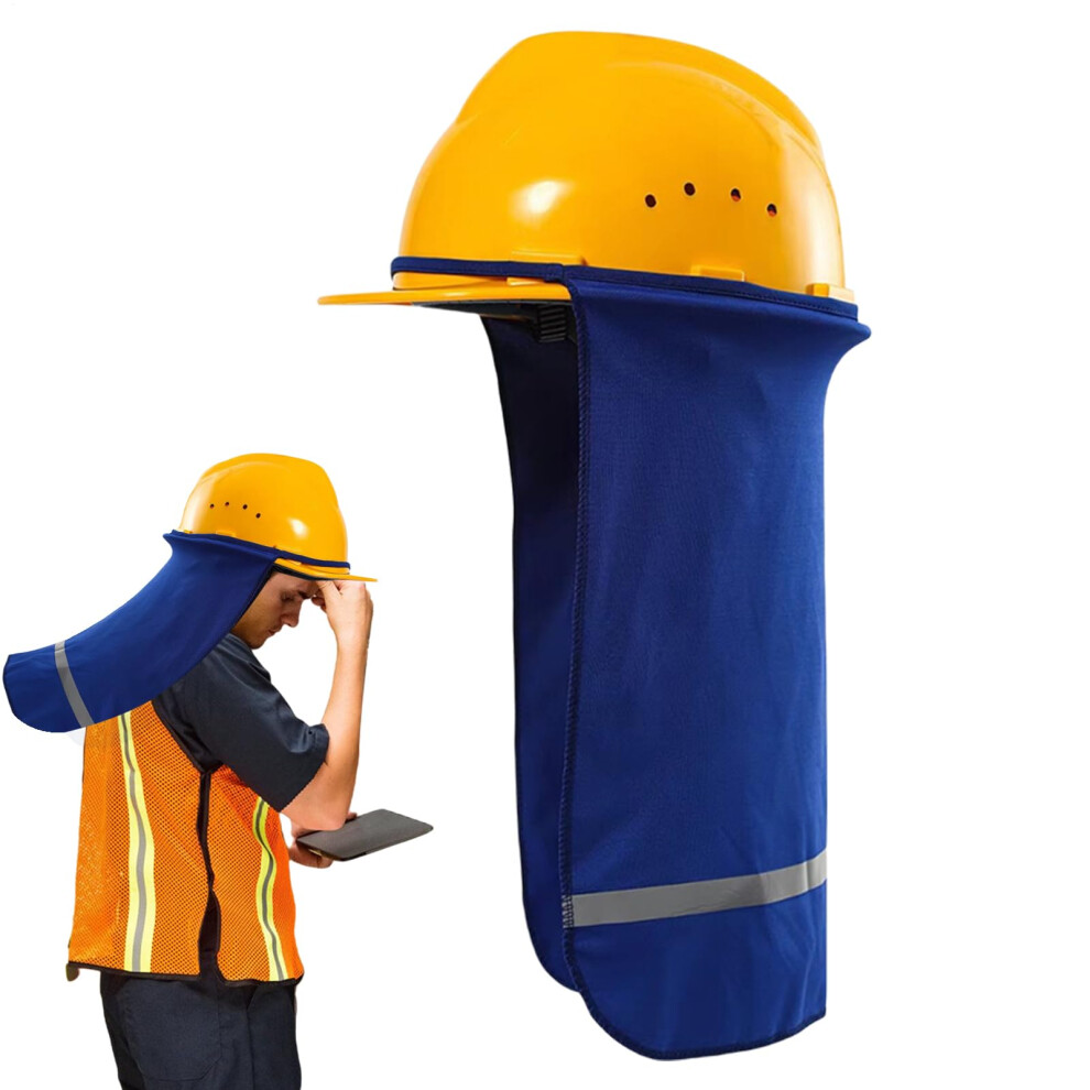 Hard Hat Sun Shield Full Brim Mesh Neck Shield Sun Visor With Reflective Strip For Outdoor Construction Site 9354506575618