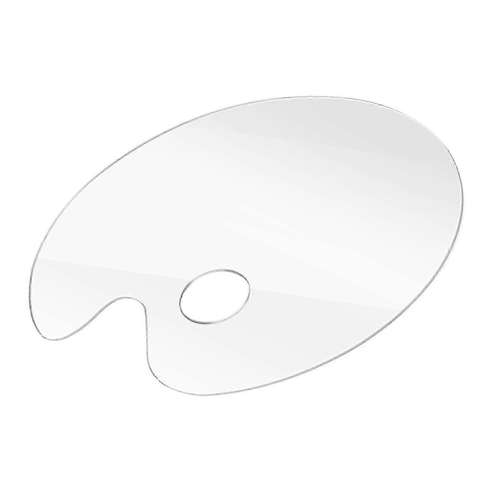 HEALLILY Transparent Watercolor Pigment Mixing Trays, Drawing Tray for Acrylic Painting (Oval, 30 x 40 cm)