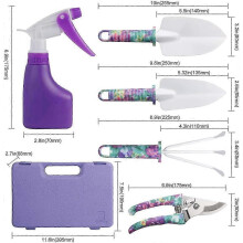 5-in-1 Gardening Tools for Women with Carrying Case, Sturdy Gardening Tools with Ergonomic Handle, Gardening Gift for Parents