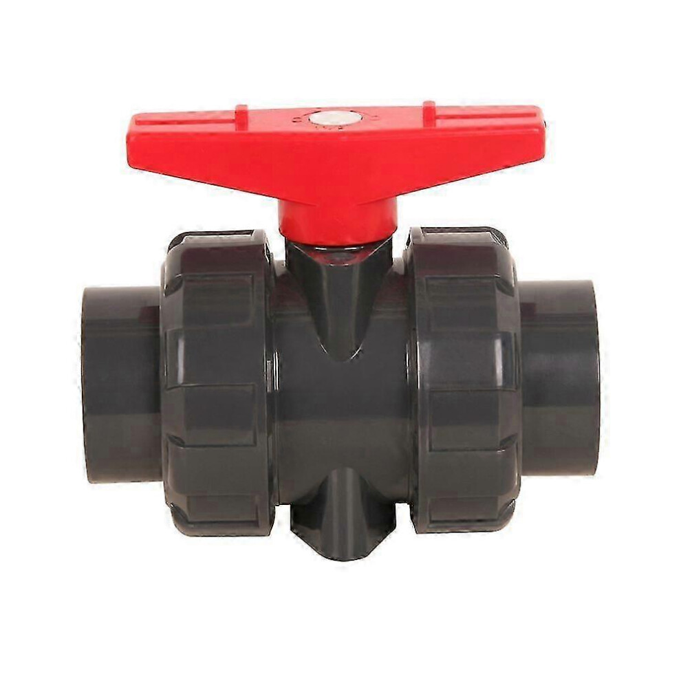 Double union ball valve for solvent welding, 25 mm diameter PVC ball valve, DN20 (25 mm internal diameter)