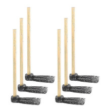 Set of 6 miniature hoes for garden, dollhouse, decoration