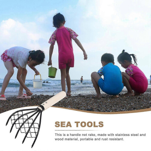 Japanese tools for digging shells, beach clam rake, seafood digging tools, beach shell scraper 2