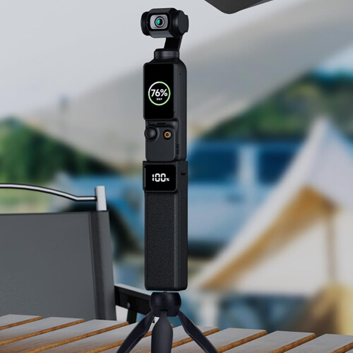 Portable Camera Battery Grips USB-C Fast Charging Dynamic Stabilization Real-Time Power LCD Display 2