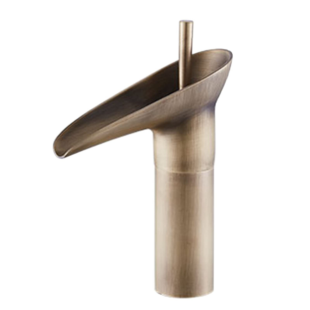 Basin Taps, Antique Brass Finish Waterfall Faucet, Bathroom Sink Tap For Vanity, Model Antique A 9354506576264
