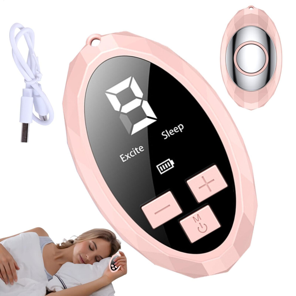 Handheld Sleep Aid Device 9-Speed Portable Ergonomic Sleep Aid Machine Pink B Compact Travel Relaxation Device