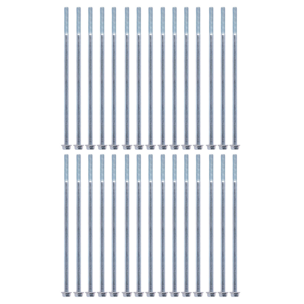 20Pcs M8 Hex Flange Bolt Carbon Steel Blue White Zinc For Generator & Machinery 9491356287299