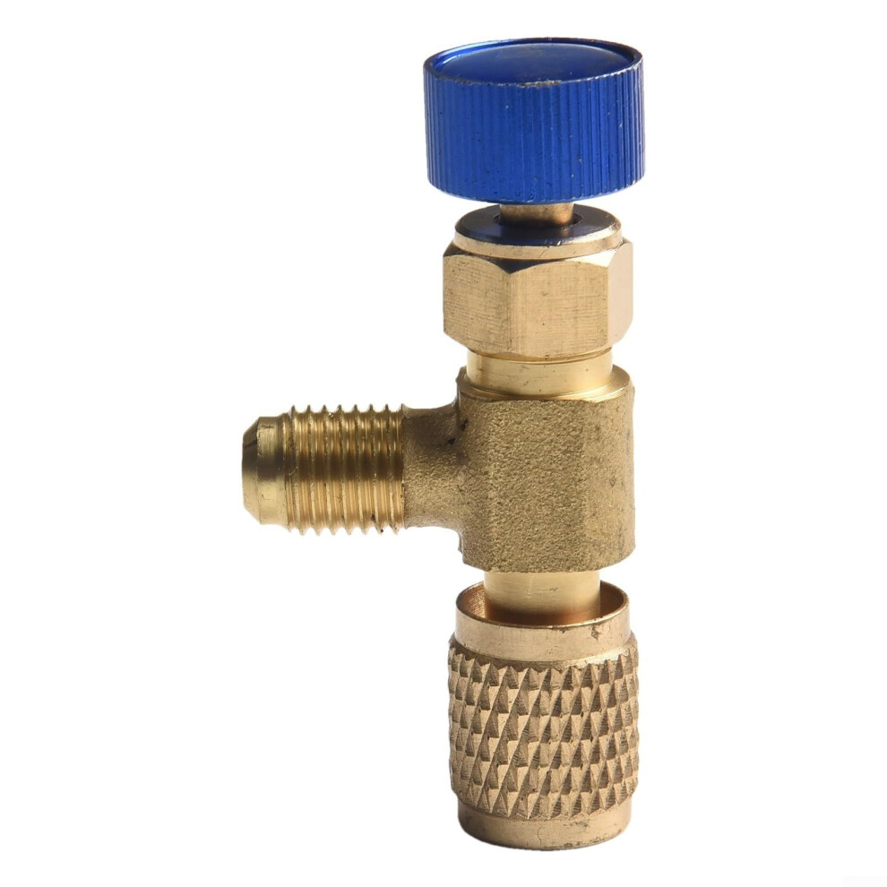 Brass R22 R410 Air Conditioning Safety Valve Connector For Refrigeration Applications Bottom R22 9354506576455