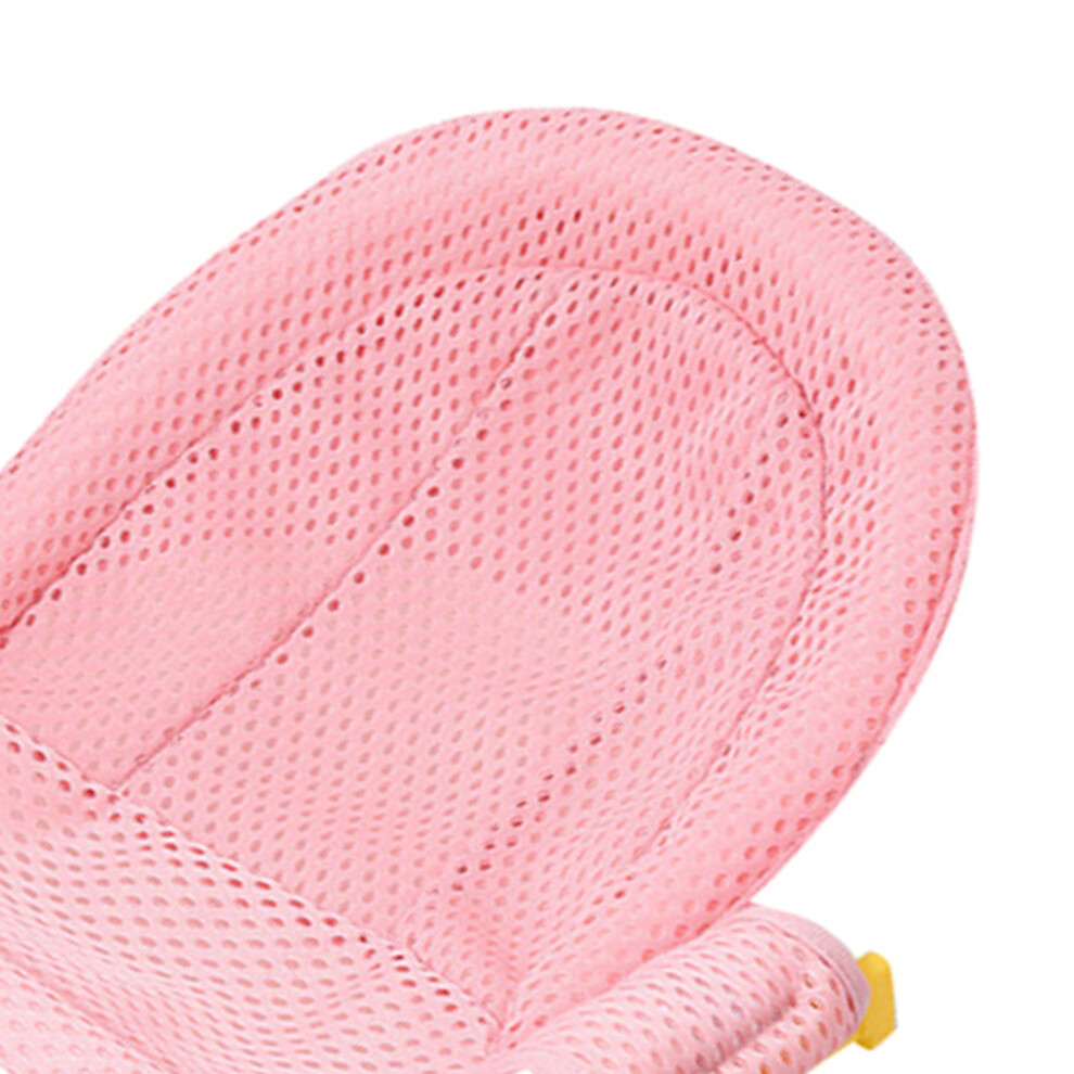 Baby Bath Seat Support Pink, Breathable, Non-Slip, Adjustable Straps