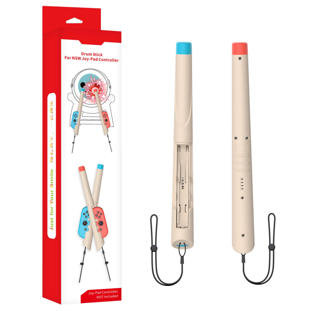 Drumstick Handles For Nintendo Switch Oled, Rhythm Game Grips, Weighted Design With Wrist Straps 9354506576608