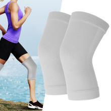 Breathable Knee Compression Sleeves 2pcs Grey Warm & Skin-Friendly