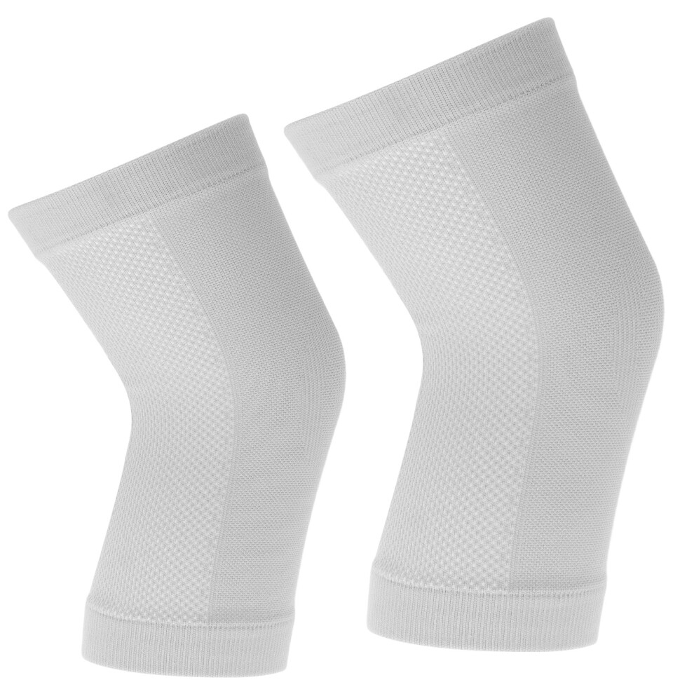 Grey Windproof Cotton Knee Warmers with Anti Slip Design - 2pcs
