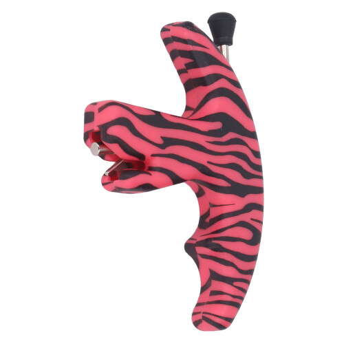 Pink 3-Finger Sensitive Thumb Bow Release for Outdoor Archery, Plastic 2
