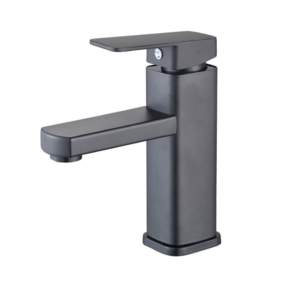 Bathroom Faucets Black Chrome Finish Deck Mounted Hot And Cold Mixer For Vanity Sink 9084446656138