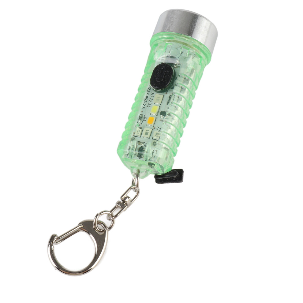 Portable Green ABS Aluminum Alloy Keychain Flashlight 24mm 250mAh-image-OPC-PMGWGGF-NEW