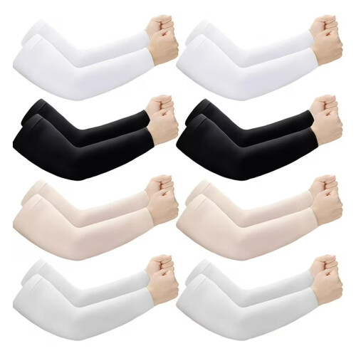 8 Pairs Elderly Skin Thin Protector Sleeves Bruise Abrasions Protective Arm Sleeve