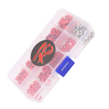 Kit de arandelas para tornillos RC aluminio rojo M2.5x10/M3x15/M4x10