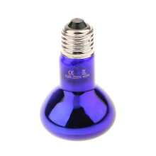 (As show, One size) Infrared Glass Emitter Heating Light Lamp Purple Bulb for Pet Reptile 40W p