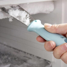 (Blue, 1 Count) 1 Piece Stainless Steel Ice Remover, Household Ice Shovel for Refrigerator, Portable Small Cleaning Tool