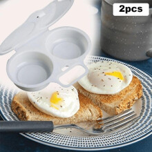 (2pcs, one-size) Round Egg Poacher, 1/2 Counts Non-stick Egg Poacher, Microwave-safe Egg Poacher, Kitchen Utensils & Gadgets