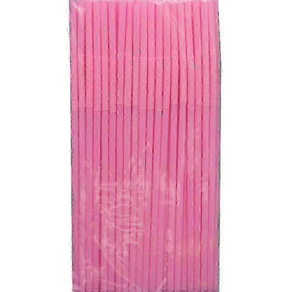 (500 Pieces - ) Extra Long Disposable Colored Plastic Straws - Soft And Flexible For Parties (100/200/500) Pink