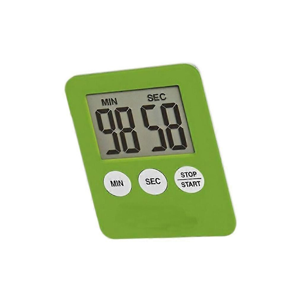 (Green) Bosaid Square Magnetic Digital Lcd Kitchen Timer Countdown Alarm Clock Tools Green