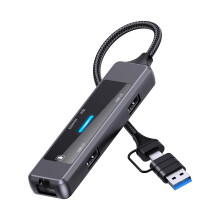 5Port USB C Expander USB 3.0 Hub Type C Dock Splitter Multiport Adapter For Phone Tablet