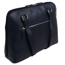 (Navy) Rowallan of Scotland Leather Ladies Shoulder Bag - Iceland Collection