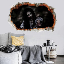 halloween wall decoration, scary corpse wall sticker peeling sticker zombie wall sticker interior floor