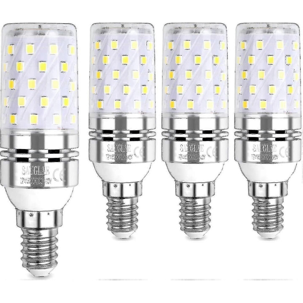 12W Led Corn Bulb, 100W Incandescent Equivalent, E14, 6000K Cool 1200Lm, Pack Of 2 White