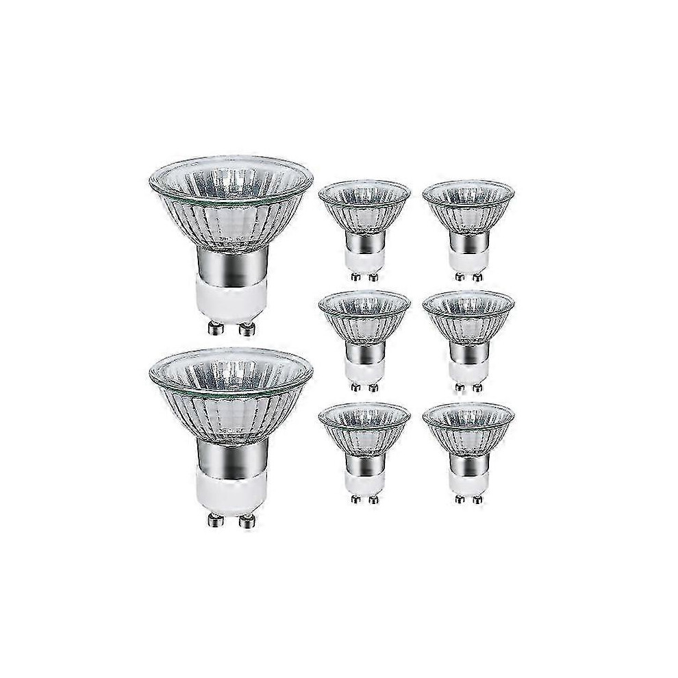 Set Of 8 Halogen Lamps Gu10 35W, 220V Halogen Lamps Spotlight Gu10 2800K Warm With White