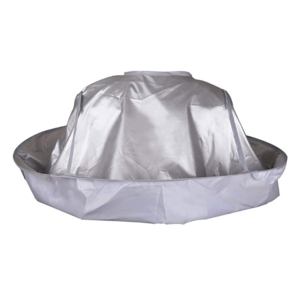 Silver Hair Cape Wrap For Adults, Hairdressing Cloak Umbrella For Salons And Barbers, Hair Cloak Umbrella