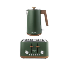 Salter Toaster Kettle Toronto Set 4Slice Toaster 1.7L Rapid Boil Kettle Green