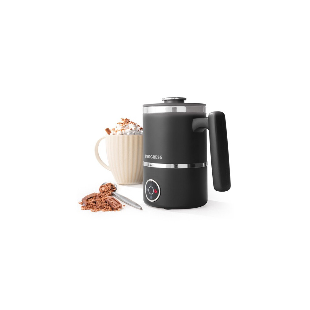 Maker Progress Hot Chocolate Chocoluxe Electric Milk Steamer Frother 400W Black