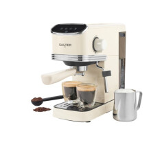 Salter Retro Espresso Machine – 20Bar Pump Milk Frother LED Display 1350W