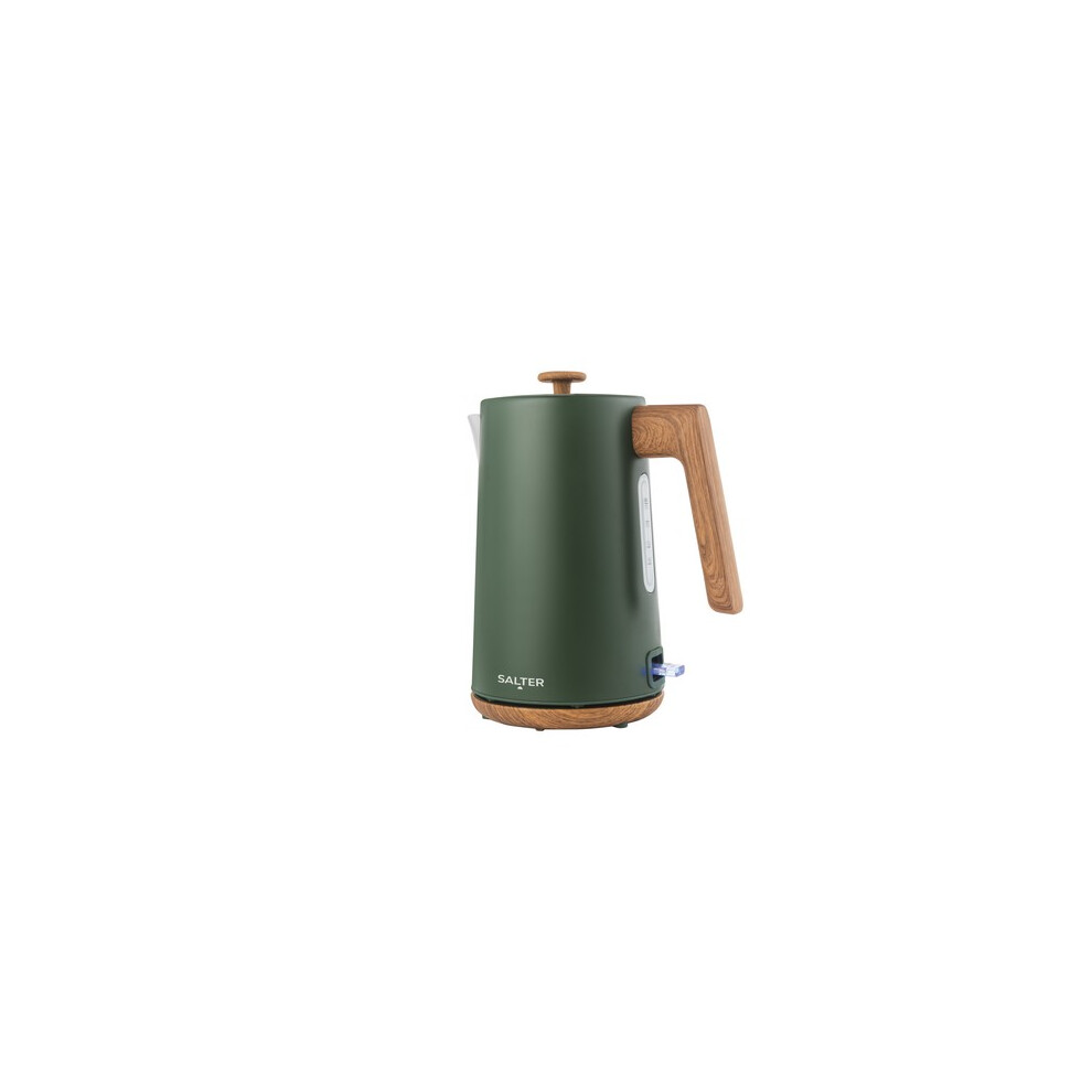 Salter Toronto Kettle Â3Kw Rapid Boil Cordless Auto Shutoff Wood Green 17L