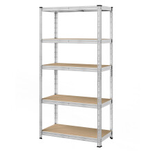 Heavy-Duty Storage Shelf, Garage Shelving Unit, 50 x 100 x 200 cm, Supports up to 875 kg, Easy Assembly, Storage Rack, Adjustable Shelves, Silver