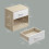 VASAGLE Bedside Table, Side Table with Drawer, Handle, Open Compartment 6
