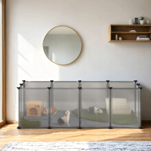 Pet Playpen with Floor, Small Animal Enclosure, DIY Plastic Cage, Indoor Run for Hamsters, Rabbits, Hedgehogs