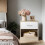 VASAGLE Bedside Table, Side Table with Drawer, Handle, Open Compartment 3