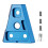 V-Mount Battery Plate For V-Lock Connection, Camera Video Power Adapter, Blue 1