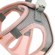 Breathable Mesh Dog Harness Small Chest 28-32cm Adjustable Reflective S