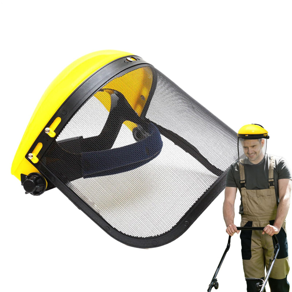 Safety Face Shield Hard Hat Adapter With Wire Visor Adjustable Headgear For Forestry Arborist 9067246366155