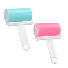 (Pink/Blue) Washable Lint Roller Twin Pack - Super Sticky for Fluff, Pet Hair & Dust - Blue & Pink